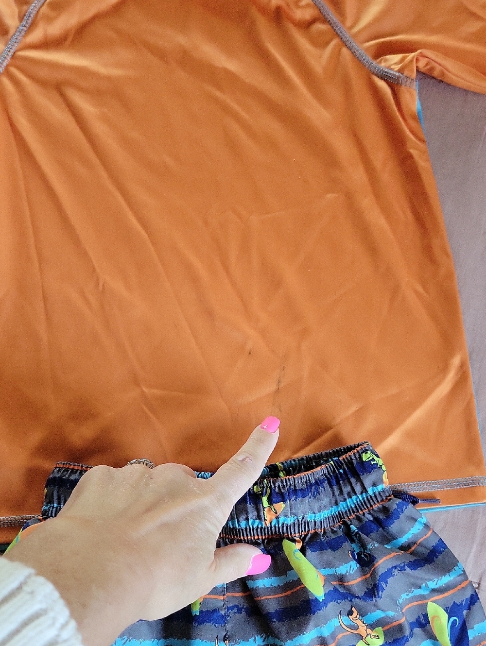 Blue & Orange Surf Raptor Rash Guard Swim Set - Picture 7 of 7